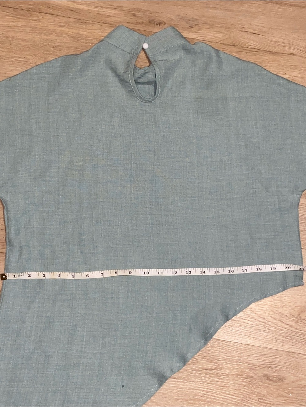 Pastel Green Asymmetrical Tunic Top - Picture 2 of 2